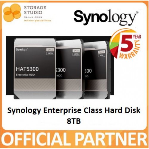 SYNOLOGY Enterprise Class 3.5" 8TB Hard Disk P/NO: HAT5310-8T